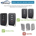 thumbnail image 2 of HSHDLDF for Lexus Key Fob Cover Soft TPU Full Protection Smart Car Key Protector with Bling Keychain Fit for Lexus RX IS ES GS LS NX RS GX LX RC LC 2 3 4 Buttons Smart Key Fob Case, 2 of 6