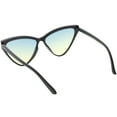 thumbnail image 4 of Oversize Vintage Cat Eye Sunglasses Color Tinted Lens 59mm (Black / Blue Yellow), 4 of 4