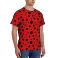 thumbnail image 2 of Vsdgher Ladybug Pattern Print Men's Dry Fit Mesh Athletic Shirts Moisture Wicking Tennis T-Shirt Tops, 2 of 9