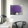 thumbnail image 3 of Chilfamy  Hand-painted Purple Flowers Abstract Decorative paintings, Wall decorative frame wall Art, modern Art Living room bedroom office Hotel and Restaurant Wall Art 20x16 in/16x12 in, 3 of 4