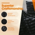 thumbnail image 5 of Cheer Collection Black Faux Fur Throw, 40" x 50", 5 of 8