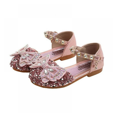 

Linen Purity Summer Girls Sandals Sequin Bow Kids Shoes Girls Cute Pearl Princess Dance Single Casual Shoe Party Wedding Sandals