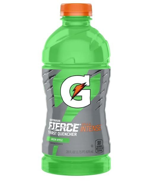 Gatorade Fierce Green Apple 28 oz Bottle, Quantity of 2