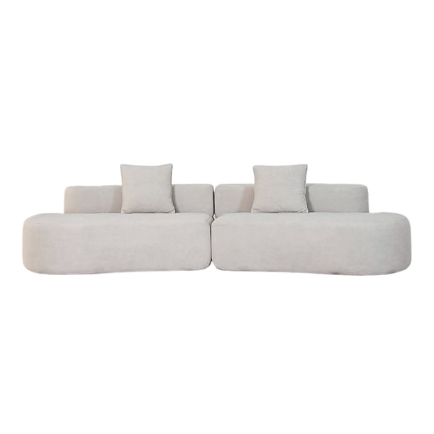 Sofá De Espuma Comprimida Al Vacío 4 Plazas Japandi Nordika Beige