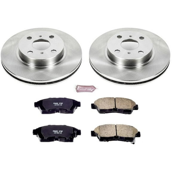 Front Brake Pad and Rotor Kit - Compatible with 1993 - 1997 Geo Prizm 1994 1995 1996