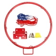 thumbnail image 2 of Anillo de aro de baloncesto montado en la pared de tamaño profesional de 32 cm Goal Net Rim Dunk Shooting,11 Feliz Sencillez, 2 of 4