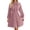 Pink, variant on Spring Summer Dresses for Women Elegant Bow Neck Solid Color Long Sleeve Tie Waist Ruffle Hem Pleated Midi Dress Soft Comfy Pure Casual Frock S