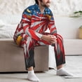thumbnail image 7 of Balery Eagle Head With American Flag Pattern Pajama Sets for Men Long Sleeve 2 Piece Sleepwear Loungewear Sets Soft PJ's with Pockets Long Sleeve Comfy Pj Sets-Medium, 7 of 7