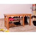 thumbnail image 3 of Hassch 3 Tier Shoe Rack Bench, Bamboo Shoe Organizer with Boots Compartment for Entryway Hallway Bathroom Living Room, Natural, 3 of 7