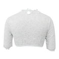 thumbnail image 6 of Fashion Women's Casual Lace Solid Color Short Sleeve V-Neck Blouses Shirts, 6 of 6