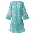 thumbnail image 4 of Robes d'Été à Fleurs Grande Taille pour Femmes Robe Boho Décontractée 1X-4X, 4 of 5
