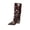 Brown, variant on Woman Knee Length Boots Pointed Toe Chunky Heel Comfortable Casual Booties Winter Trendy Warm Shoes Wide Calf Boots