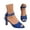 Blue, variant on Women's Casual Flock Open Toe Sandals, European & American Style One-Strap Block Heel Big Size High Heel Summer Shoes for Evening & Street Style, 1Pair, 37-42