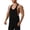 Black, variant on WIZUTIZ Cotton Stringer Tank Tops for Men Y-Back Workout Muscle Tee Solid Soft Loose Fit Classic Sleeveless Fitness Shirts