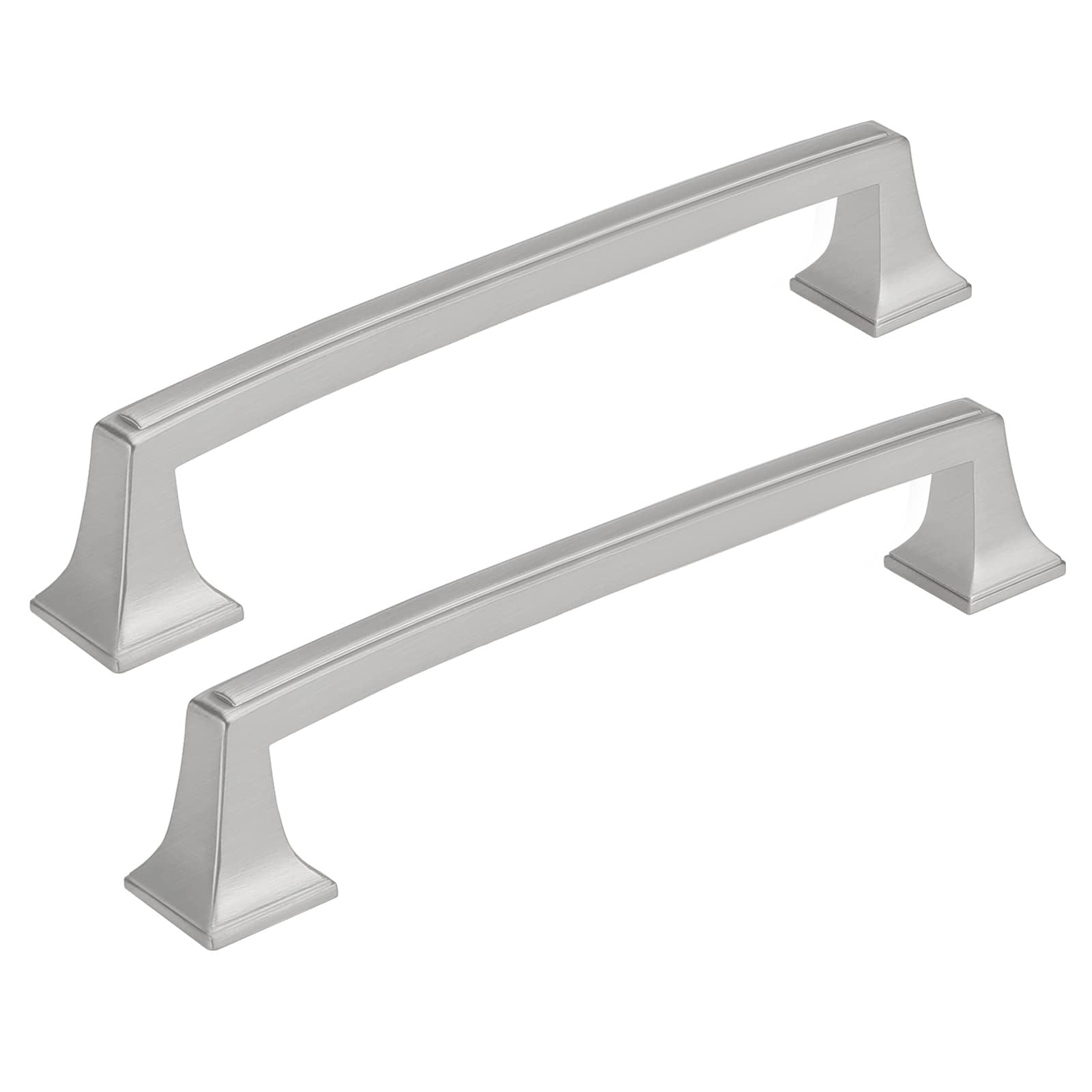 6 Pack Silver Drawer Pulls Brushed Nickel Pulls,5 inch Silver