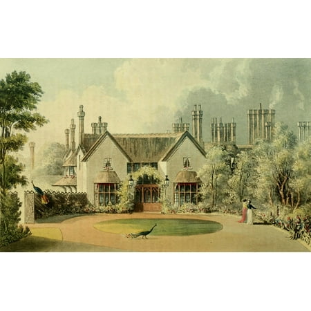 Park Cottages - Repository of Arts 1817 His Majestys cottage Windsor Great Park Stretched Canvas - Unknown (24 x 36)