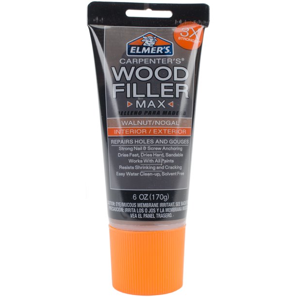 Elmer's Color Change Wood Filler, 6 oz, Walnut