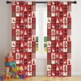 thumbnail image 5 of Blackout Kids Curtains,Red Christmas Patchwork Pattern Childrens Insulated Curtains Set Of 2,Bedroom Essentials,Toddler Room Decor 42"x84", 5 of 5
