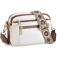 thumbnail image 2 of Bolso Cuadrado Pequeño Cruzado Con Correas Jacquard PU Multifuncional A Juego Colores Europeos Y Americanos (Estilo 1) Beige Con Marrón, 2 of 9