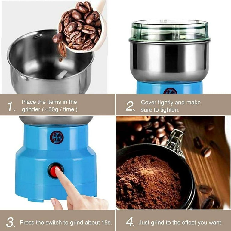 Small Electric Coffee Bean Grinder Nut Seed Herb Grind Spice Crusher Mill  Blende