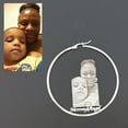 thumbnail image 4 of Custom Photo Engraved Hoop Earrings | Personalized Hoop Earrings with Photo, 4 of 4
