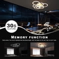 thumbnail image 3 of OUQI Modern LED Ceiling Light, 120W 10800LM Flush Chandelier with Remote, 28.8 inch Dimmable 2800K-7000K Adjustable Color Temperature, 9 Ring Design for Living Room Bedroom Office Dining Room, 3 of 3