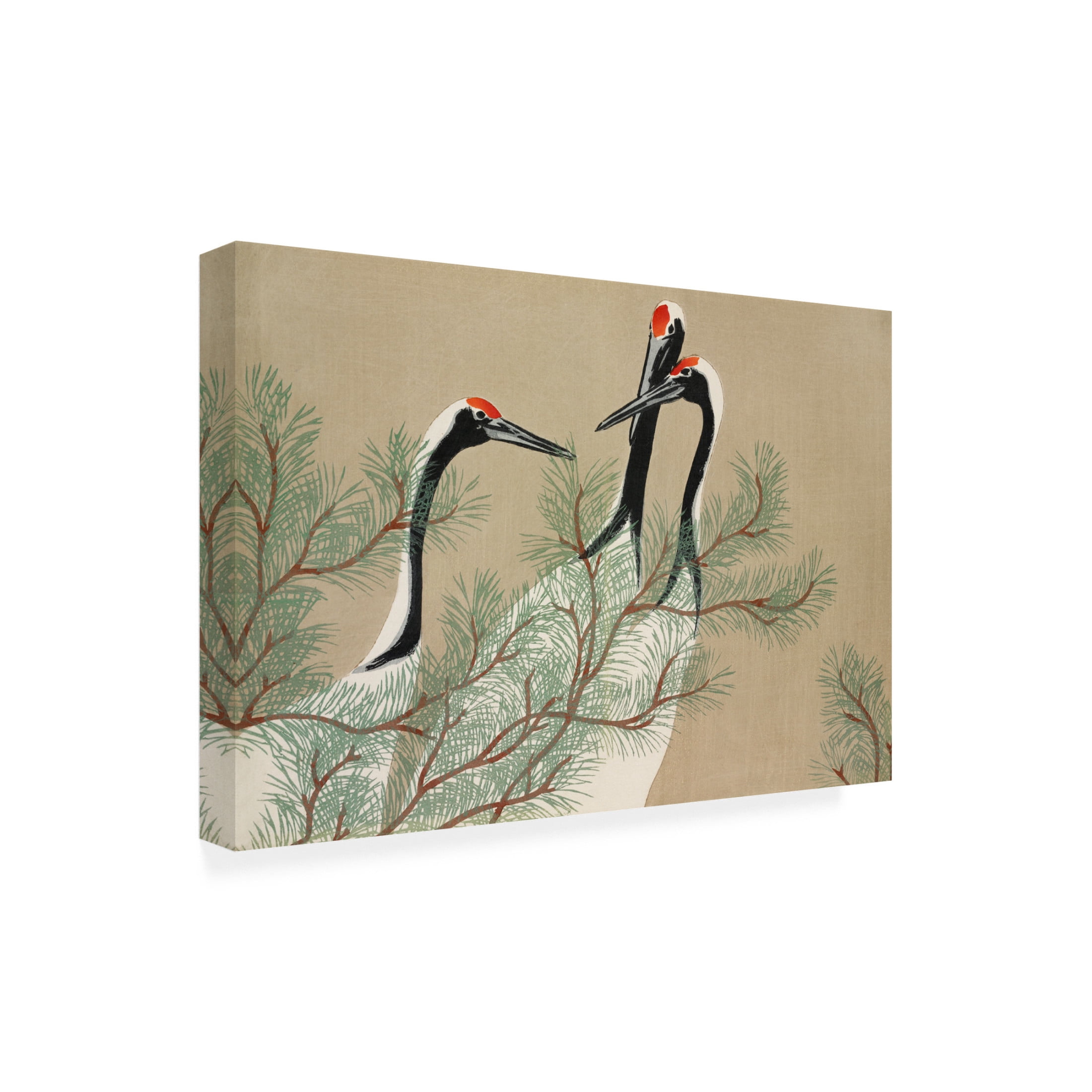 Trademark Fine Art Pictufy Cranes From Momoyogusa Canvas Wall Art