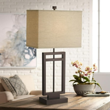 UPC 736101434924 product image for Pacific Coast Lighting Table lamp Metal rectangle bars in bronze | upcitemdb.com