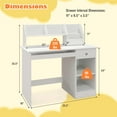 thumbnail image 3 of Costway Kids Study Desk Children Writing Table with Hutch Drawer Shelves & Keyboard Tray, 3 of 10