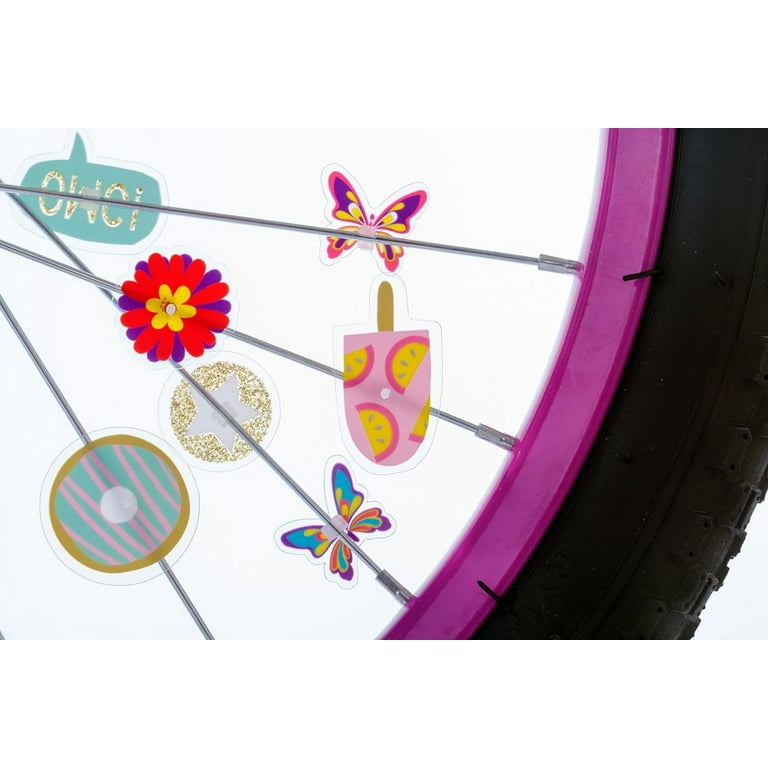 bike wheel spokes kit by wheely bikes 36 different designs, cute biking  accessories for kids, colorful bicycle spokes decorations, cool cycling  gear gift for girls