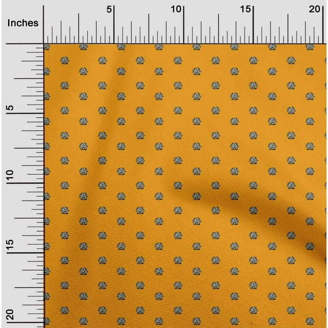 oneOone Tissu en Coton Flex Imprimé Bloc de Lotus pour Couture, Largeur 40 Pouces
