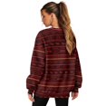 thumbnail image 6 of SCRAWLGOD American Tribal Horse Red Women Oversized Crewneck Sweatshirt Long Sleeve Pullover Tops Drop Shoulder Casual Trendy Workout Clothes with Pockets, L, 6 of 7