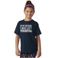 thumbnail image 5 of In My Defense I Was Left Unsupervised Crewneck T Shirts Boy Girl Teen Brisco Brands X, 5 of 6