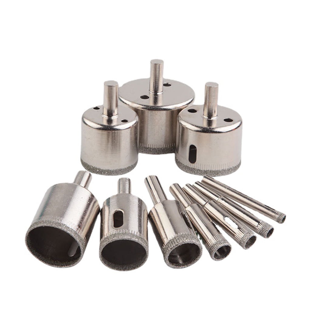 Nishiyuenyi Diamond Drill Bit Set Drill Guide Jig Fixture Locator Construction Tools Hole Saw Drill for Glass Marble Tile Ceramic 6pcs