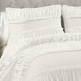 thumbnail image 2 of Lush Decor Nova Ruffle Solid Comforter, Full/Queen, White, 3-Pc Set, 2 of 3