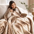 thumbnail image 5 of Throw Blanket Fleece Soft Deer Spotted Animal Print Reversible Sherpa Blanket, Wildlife Nature Inspired Plush Throw for Couch Bed Sofa, Cozy Warm Double Sided Blanket for Cabin and Home 39.4×27.58in, 5 of 8