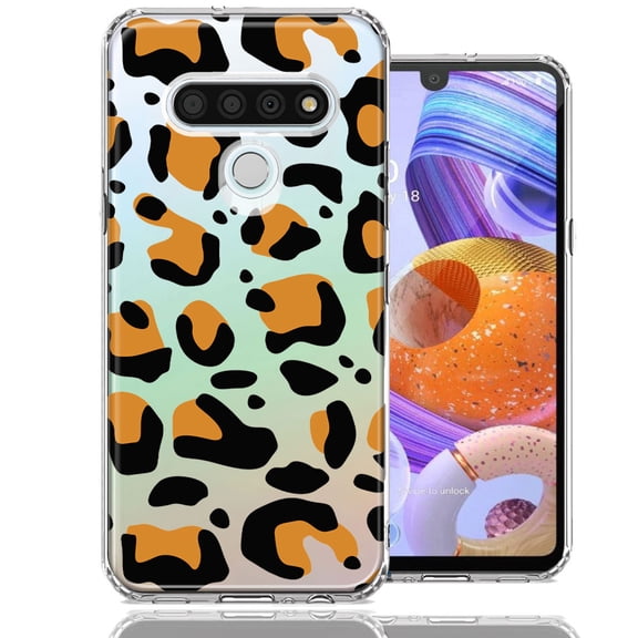 MUNDAZE for LG Stylo 6 Classic Animal Wild Leopard Jaguar Print Double Layer Phone Case Cover