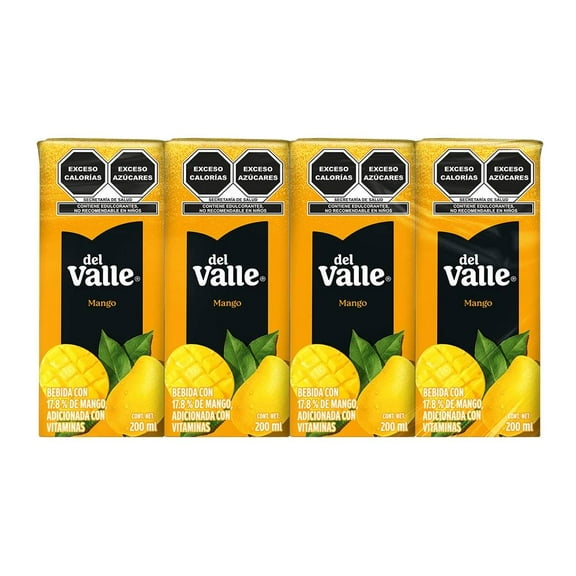 Néctar Del Valle mango 4 pack de 200 ml c/u