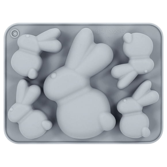 Moules en Silicone Lapin de Pâques Chocolat Silicone Bricolage Moules pour Animaux pour la Cuisson