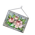 thumbnail image 1 of Decorative Stained Rectangle Window Panel Window Decors Pendant Wall Decoration, 1 of 8