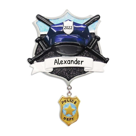 Personalized Police Ornament 2024 - Police Ornaments for Appreciation Gifts for Coworkers Badges