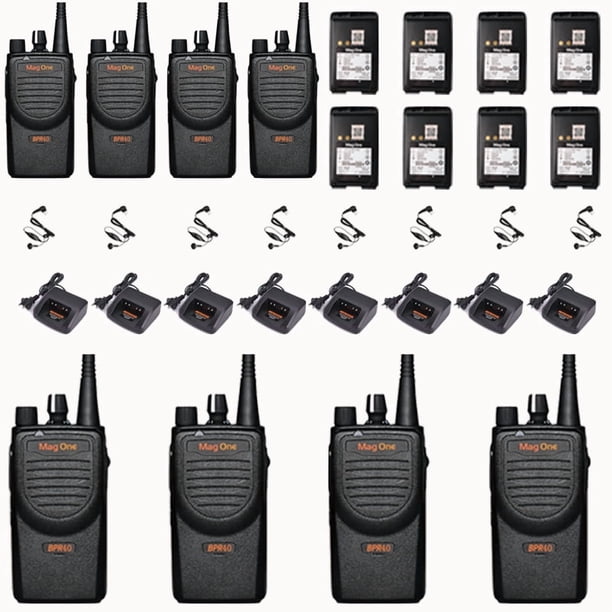 BPR40 (8 Unidades) Radio Móvil de Comunicación de Largo Alcance | Doble Banda VHF/UHF 5W | Radio Digital DMR Portátil de Dos Vías con 8 Canales