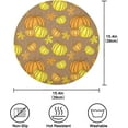 thumbnail image 4 of GZHJMY Fall Pumpkins Round Placemats Durable Non-Slip Heat and Stain Resistant Placemat for Kitchen Table Decoration Outdoor BBQ Activities(6PCS) Table Mat, 4 of 7