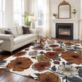thumbnail image 2 of Vintage Peony Area Rugs 6'x9', Washable Small Throw Rugs for Kitchen Dining room, Summer Botanical Retro Art Rustic Indoor Outdoor Rug Non-Slip Low Pile Carpet Runner Reversible Floor Mats, 2 of 8