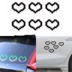 thumbnail image 2 of CaiYueKe Heart Shaped Pixel Love Car Headlight and Taillight Decorative Waterproof Sticker Vinyl Adhesive Decal for Auto Glass Bumper Phone Laptop Window Colorful LED Style Decal Set of 6, 2 of 2