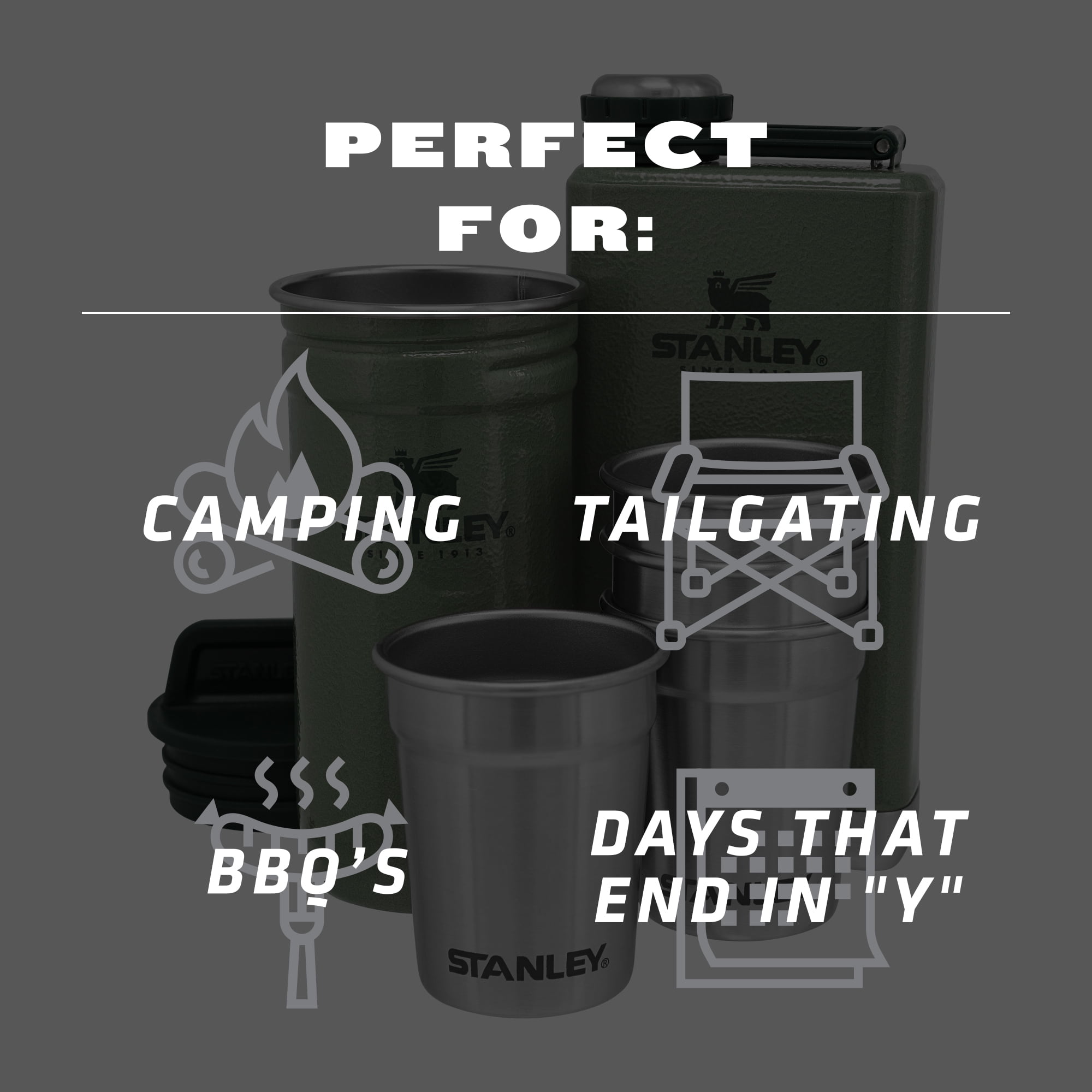 A Toast to the Great Outdoors: Unleash the Fun with the Stanley Adventure  Shot Glass + Flask Set😆 #stanleymysg #stanley #builtforlife