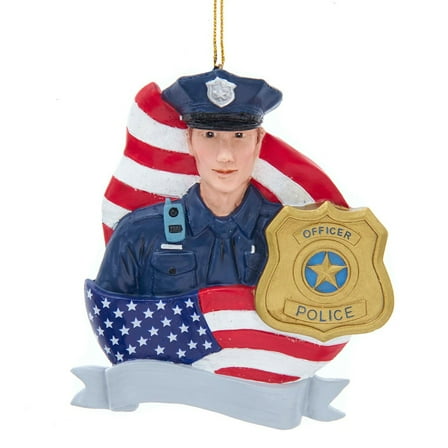 Kurt Adler 3.5 Inch Policeman Christmas Ornament