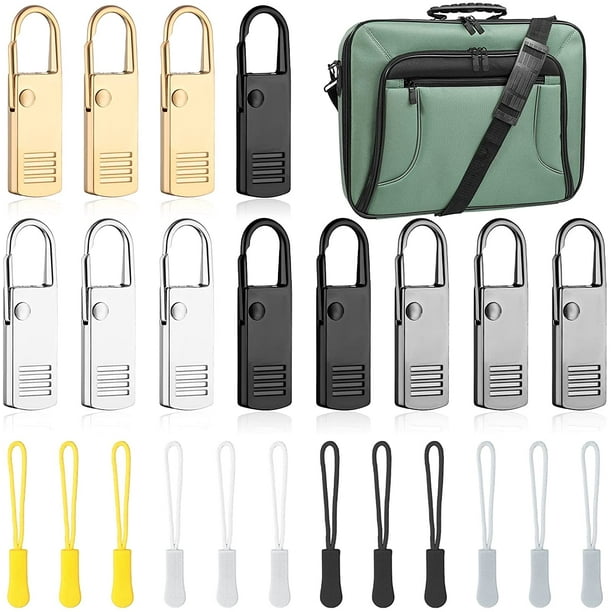 24 Pieces Zipper Pull Tab Replacement Zipper Pulls Extender, Include 12