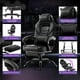 thumbnail image 4 of Garvee Gaming Silla, Reposapiés Retráctil, Lumbar y Reposacabezas Ajustables, Negro, 4 of 8