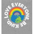 thumbnail image 2 of Pride Love Everyone Be Kind Adult Heather Gray Long Sleeve Hoodie-Medium, 2 of 2